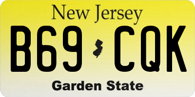 NJ license plate B69CQK