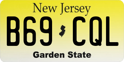 NJ license plate B69CQL