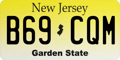 NJ license plate B69CQM