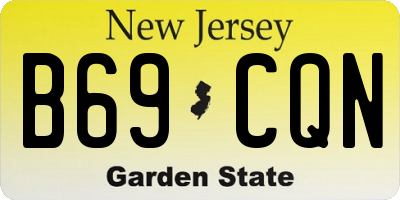 NJ license plate B69CQN