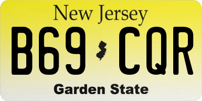 NJ license plate B69CQR
