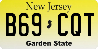 NJ license plate B69CQT