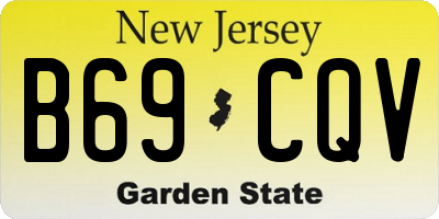 NJ license plate B69CQV