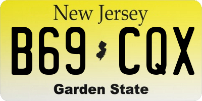 NJ license plate B69CQX