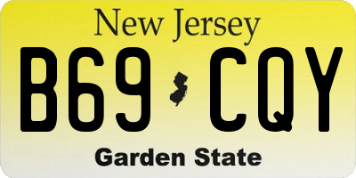 NJ license plate B69CQY