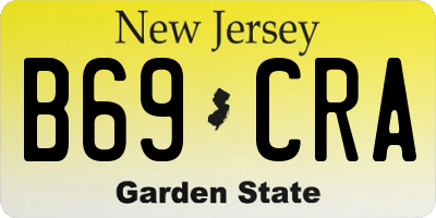 NJ license plate B69CRA