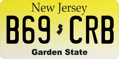 NJ license plate B69CRB