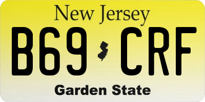 NJ license plate B69CRF
