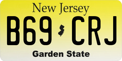 NJ license plate B69CRJ