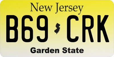 NJ license plate B69CRK