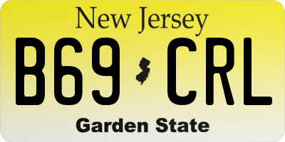 NJ license plate B69CRL
