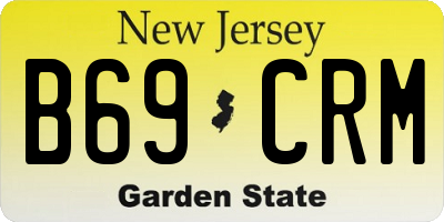 NJ license plate B69CRM