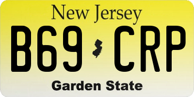 NJ license plate B69CRP