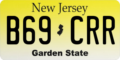 NJ license plate B69CRR