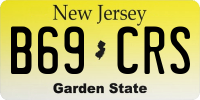 NJ license plate B69CRS