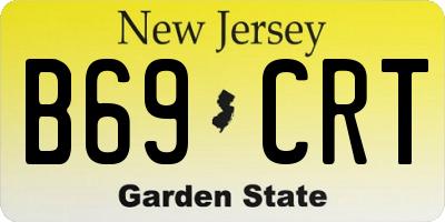 NJ license plate B69CRT