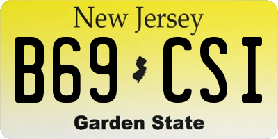 NJ license plate B69CSI