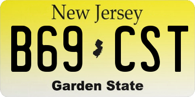 NJ license plate B69CST