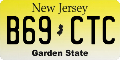 NJ license plate B69CTC