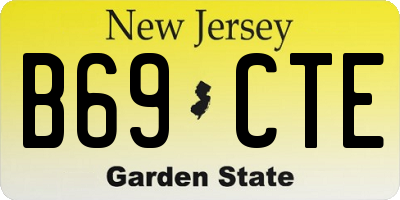 NJ license plate B69CTE