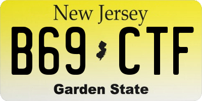 NJ license plate B69CTF