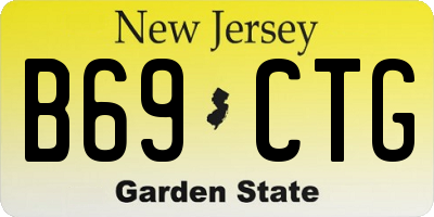 NJ license plate B69CTG