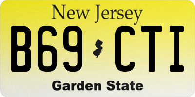 NJ license plate B69CTI