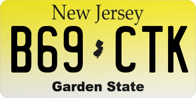 NJ license plate B69CTK