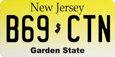 NJ license plate B69CTN