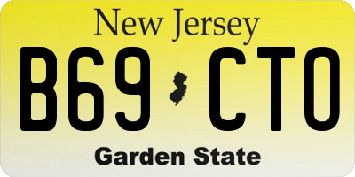 NJ license plate B69CTO
