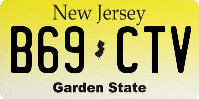 NJ license plate B69CTV