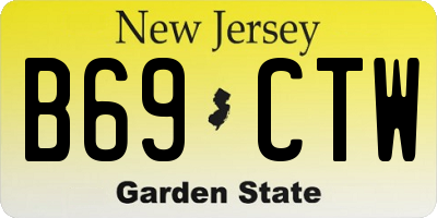 NJ license plate B69CTW