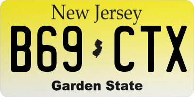 NJ license plate B69CTX