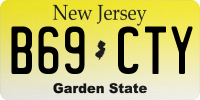 NJ license plate B69CTY