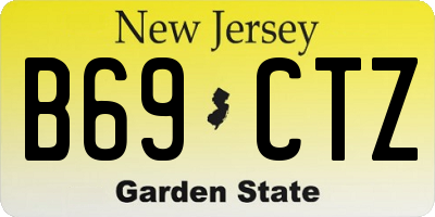 NJ license plate B69CTZ