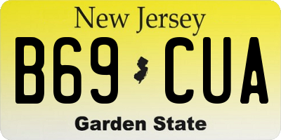 NJ license plate B69CUA