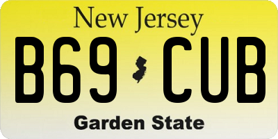 NJ license plate B69CUB
