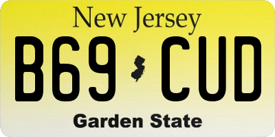 NJ license plate B69CUD