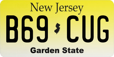 NJ license plate B69CUG