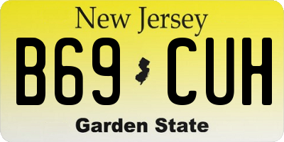 NJ license plate B69CUH