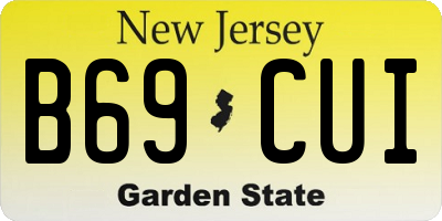NJ license plate B69CUI