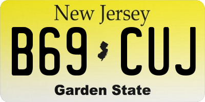 NJ license plate B69CUJ