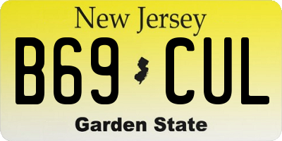 NJ license plate B69CUL