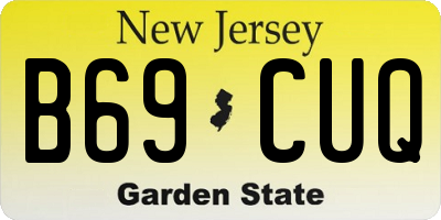 NJ license plate B69CUQ