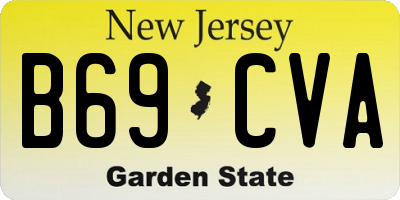 NJ license plate B69CVA