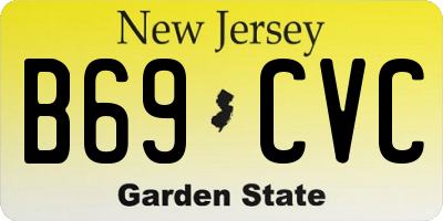 NJ license plate B69CVC
