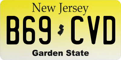 NJ license plate B69CVD