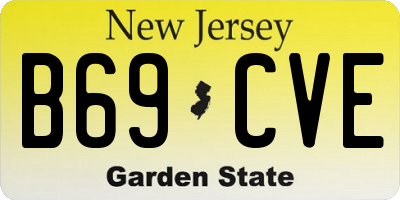 NJ license plate B69CVE
