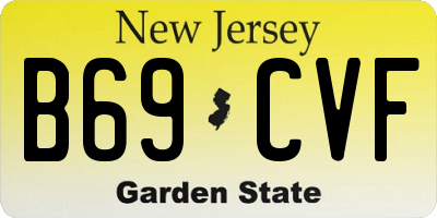 NJ license plate B69CVF
