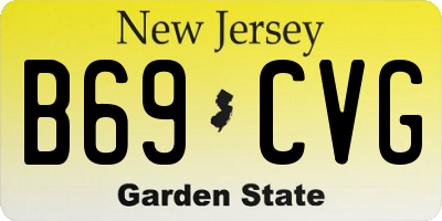 NJ license plate B69CVG